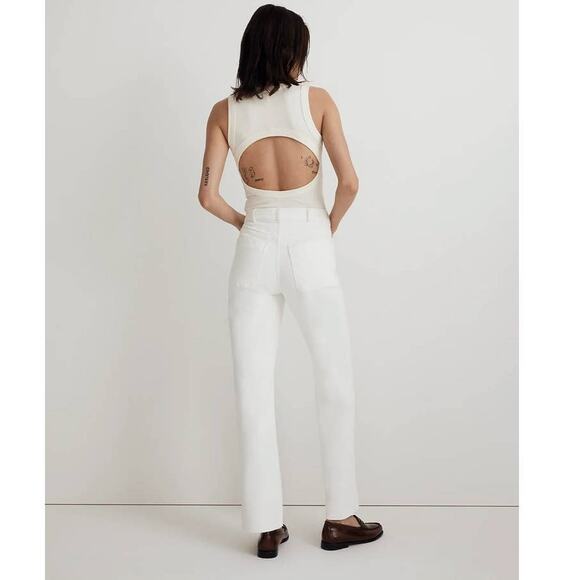 Madewell The Perfect Vintage Wide Leg Jean in Tile White Size 25 Petite NWT - Picture 3 of 11